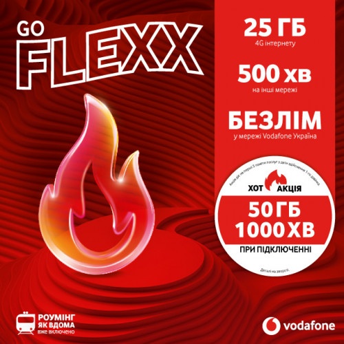 Vodafone запускає нову лінійку тарифів FLEXX