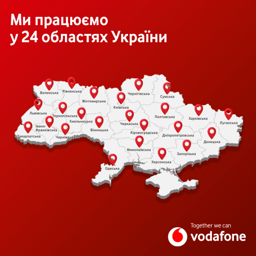 Vodafone Retail працює: відкрито 287 магазинів, передано на потреби ЗСУ допомоги більш, ніж на 15 мільйонів гривень
